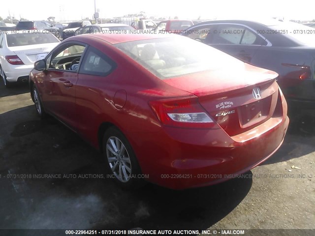 2HGFG3B08CH528147 - 2012 HONDA CIVIC EXL 红色 照片 3
