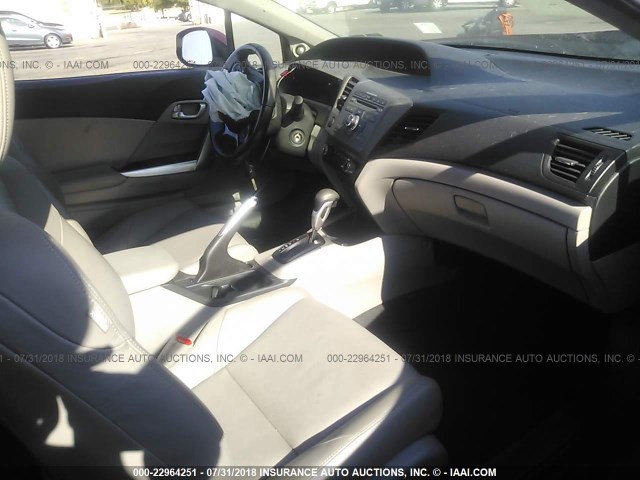 2HGFG3B08CH528147 - 2012 HONDA CIVIC EXL 红色 照片 5