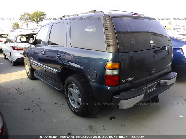 1GKEK13ZX6J126003 - 2006 GMC YUKON BLUE photo 3