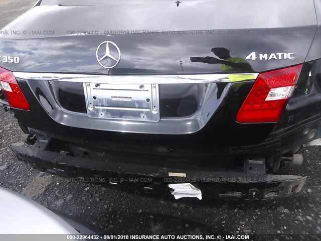 WDDHF8HB9AA085606 - 2010 MERCEDES-BENZ E 350 4MATIC BLACK photo 6