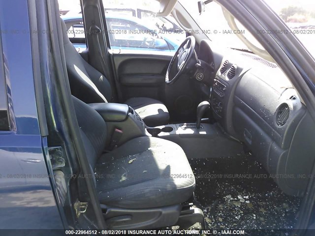 1J4GL48K63W577307 - 2003 JEEP LIBERTY SPORT/FREEDOM მუქი ლურჯი ფოტო 5