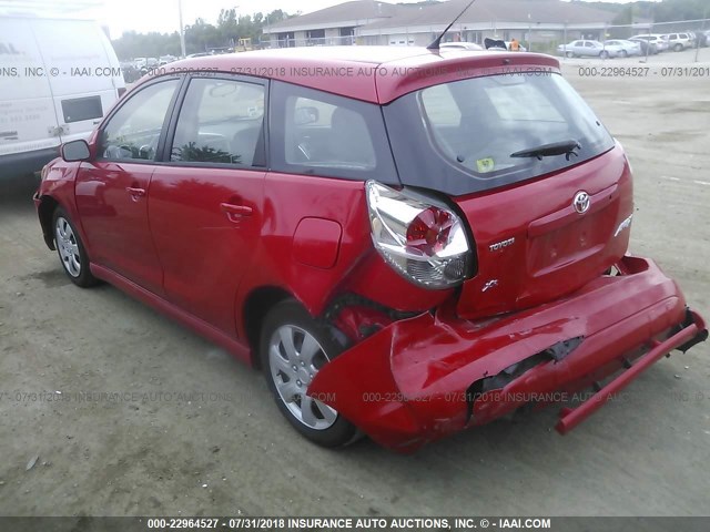 2T1KR32E95C427604 - 2005 TOYOTA COROLLA MATRIX XR RED photo 3