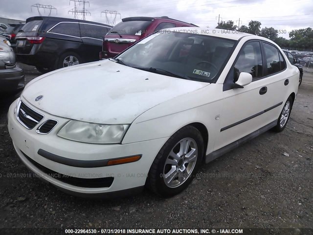 YS3FB45S851045932 - 2005 SAAB 9-3 LINEAR WHITE photo 2