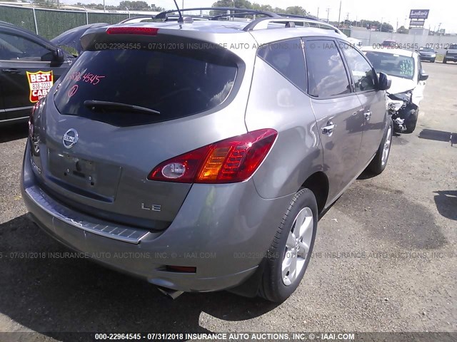 JN8AZ1MU5AW015092 - 2010 NISSAN MURANO S/SL/LE GRAY photo 4