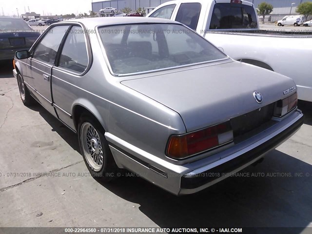 WBAEC8415K3268927 - 1989 BMW 635 CSI AUTOMATIC GRAY photo 3