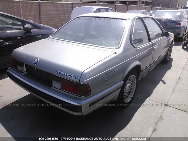 WBAEC8415K3268927 - 1989 BMW 635 CSI AUTOMATIC GRAY photo 4