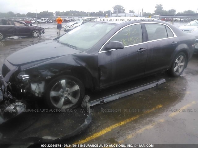 1G1ZC5E15BF107521 - 2011 CHEVROLET MALIBU 1LT ნაცრისფერი ფოტო 2