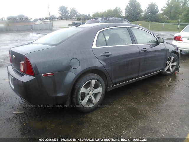1G1ZC5E15BF107521 - 2011 CHEVROLET MALIBU 1LT ნაცრისფერი ფოტო 4
