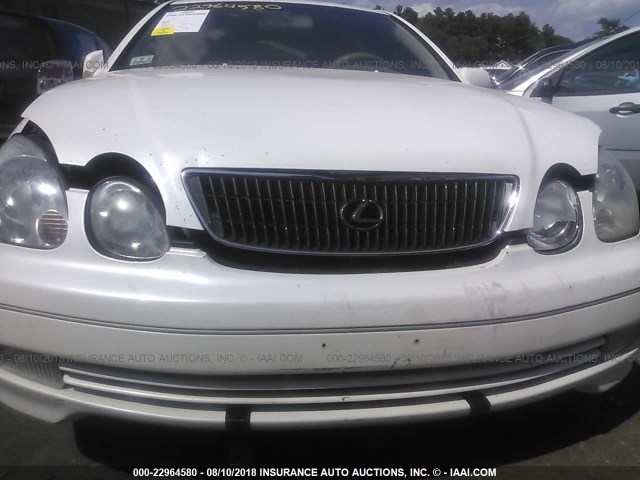 JT8BD68S8Y0106857 - 2000 LEXUS GS 300 WHITE photo 6