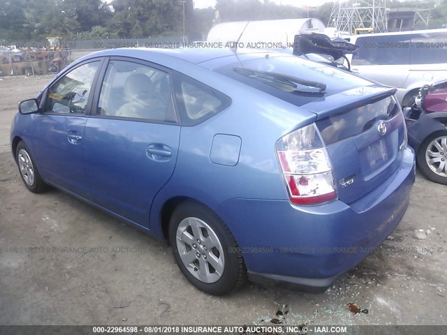 JTDKB20U553022129 - 2005 TOYOTA PRIUS BLUE photo 3