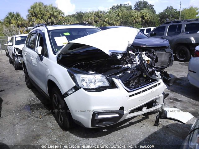 JF2SJALC7HH588169 - 2017 SUBARU FORESTER 2.5I LIMITED WHITE photo 1