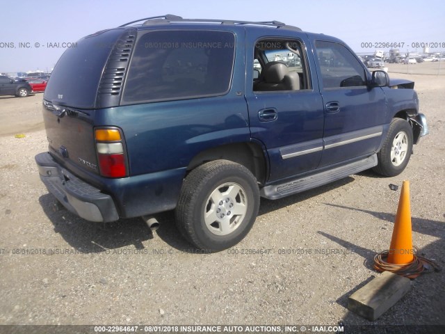 1GNEK13T05J112222 - 2005 CHEVROLET TAHOE K1500 Dark Blue photo 4