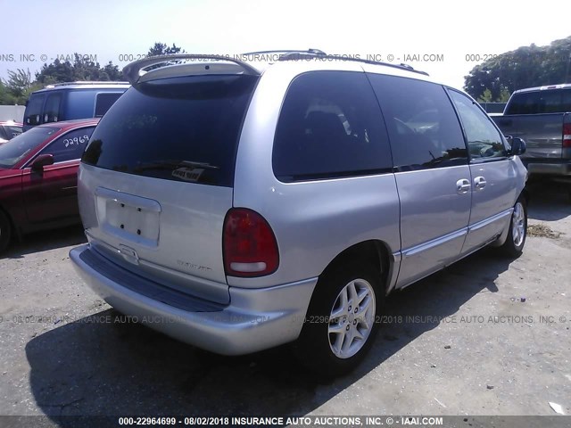 1B4GP45G0YB521157 - 2000 DODGE CARAVAN SE/SPORT SILVER photo 4