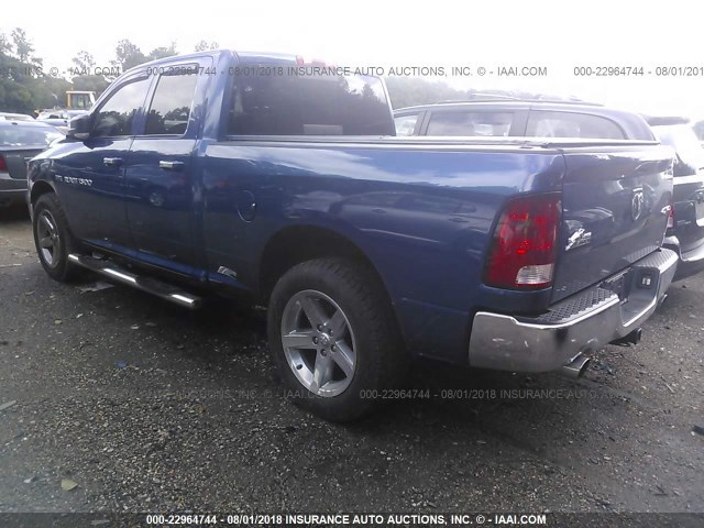 1D7RV1GT2BS705569 - 2011 DODGE RAM 1500 BLUE photo 3