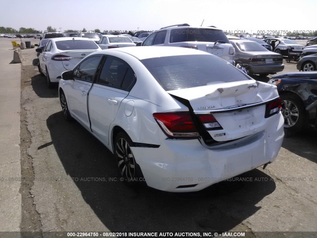 19XFB2F94FE014019 - 2015 HONDA CIVIC EXL 白色 照片 3