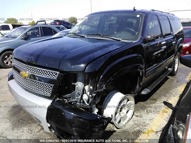 3GNFK16358G264437 - 2008 CHEVROLET SUBURBAN K1500 LS BLACK photo 2