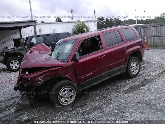 1C4NJPBA2GD735759 - 2016 JEEP PATRIOT SPORT BURGUNDY photo 2