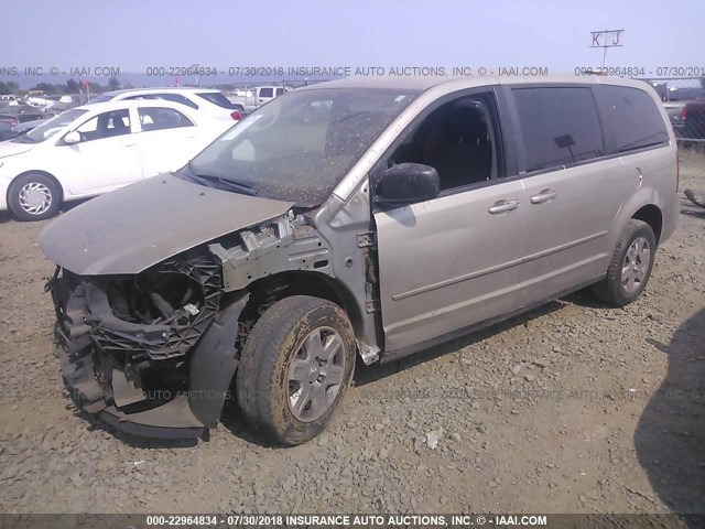 2D8HN44E79R659134 - 2009 DODGE GRAND CARAVAN SE GOLD photo 2