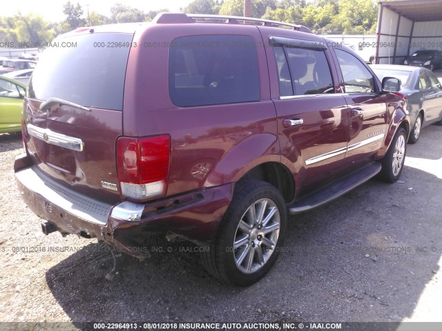 1A8HX58207F558173 - 2007 CHRYSLER ASPEN LIMITED MAROON photo 4