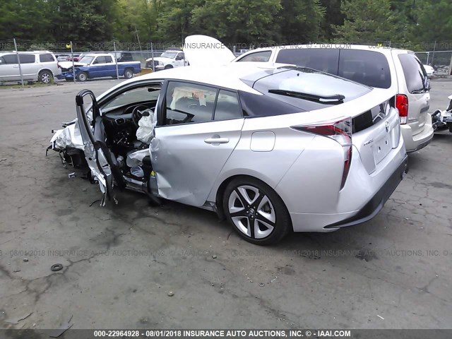 JTDKARFU2G3013880 - 2016 TOYOTA PRIUS SILVER photo 3