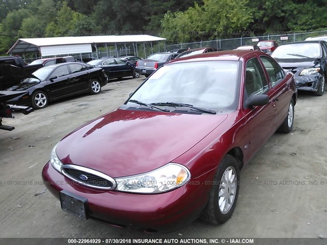 1FAFP6633YK108211 - 2000 FORD CONTOUR SE RED photo 2
