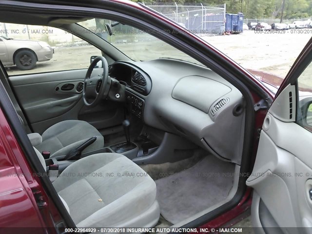 1FAFP6633YK108211 - 2000 FORD CONTOUR SE RED photo 5