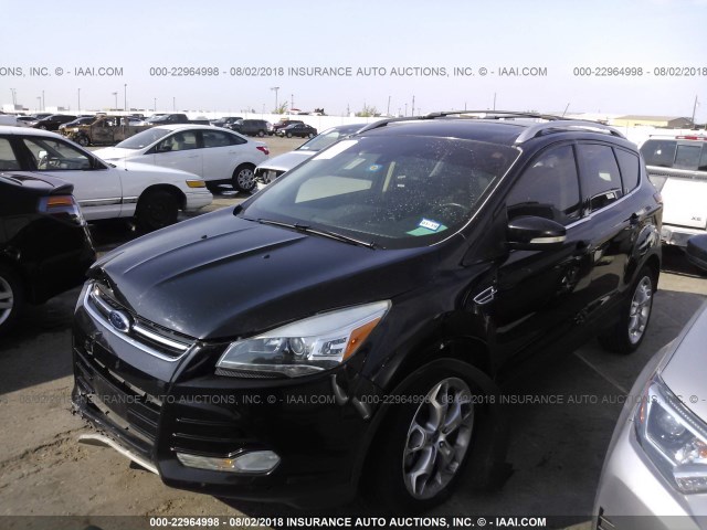 1FMCU0J90DUB00107 - 2013 FORD ESCAPE TITANIUM BLACK photo 2