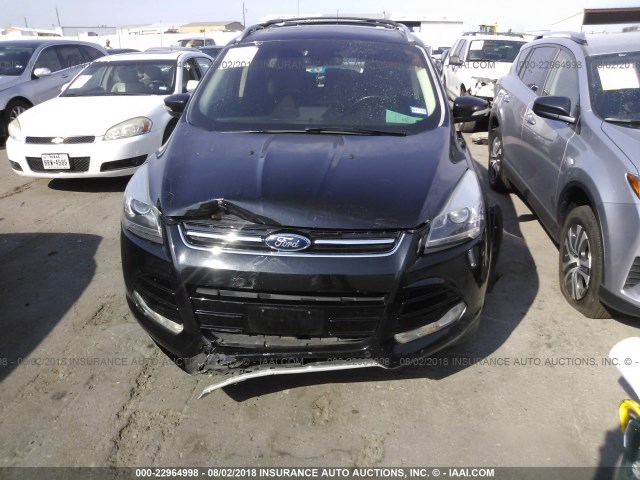 1FMCU0J90DUB00107 - 2013 FORD ESCAPE TITANIUM BLACK photo 6