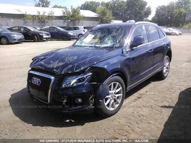 WA1LKAFP8AA075455 - 2010 AUDI Q5 PREMIUM PLUS Dark Blue photo 2