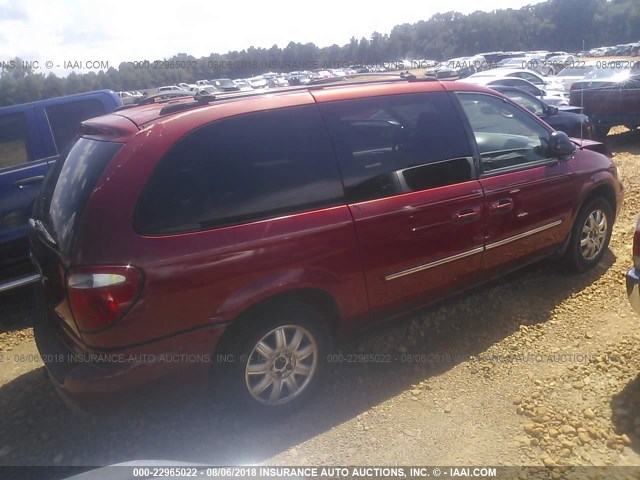 2C4GP54L85R202027 - 2005 CHRYSLER TOWN & COUNTRY TOURING RED photo 4