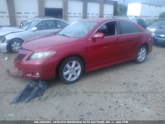 4T1BE46KX8U249450 - 2008 TOYOTA CAMRY CE/LE/XLE/SE RED photo 2