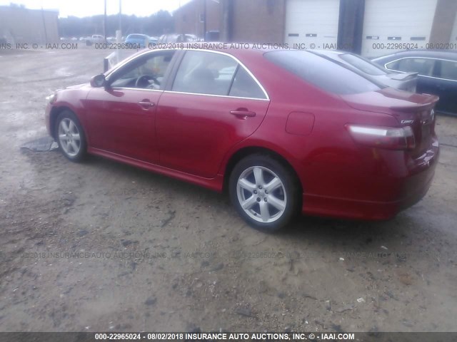 4T1BE46KX8U249450 - 2008 TOYOTA CAMRY CE/LE/XLE/SE RED photo 3
