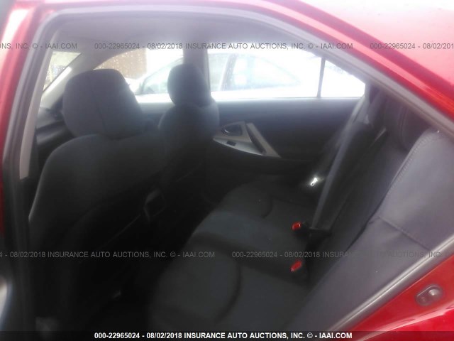 4T1BE46KX8U249450 - 2008 TOYOTA CAMRY CE/LE/XLE/SE RED photo 8
