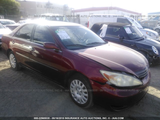 JTDBE32KX20051793 - 2002 TOYOTA CAMRY LE/XLE/SE Qırmızı foto 1