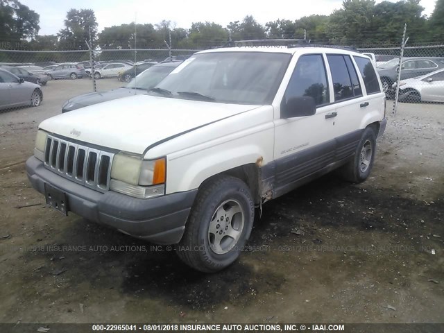 1J4GZ58S2VC531756 - 1997 JEEP GRAND CHEROKEE LAREDO/TSI WHITE photo 2