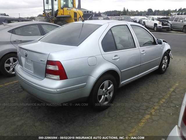 3VWSE69M84M026574 - 2004 VOLKSWAGEN JETTA GLS SILVER photo 4