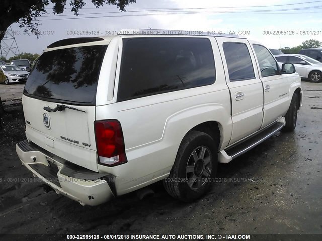 3GYFK66N74G198548 - 2004 CADILLAC ESCALADE ESV WHITE photo 4