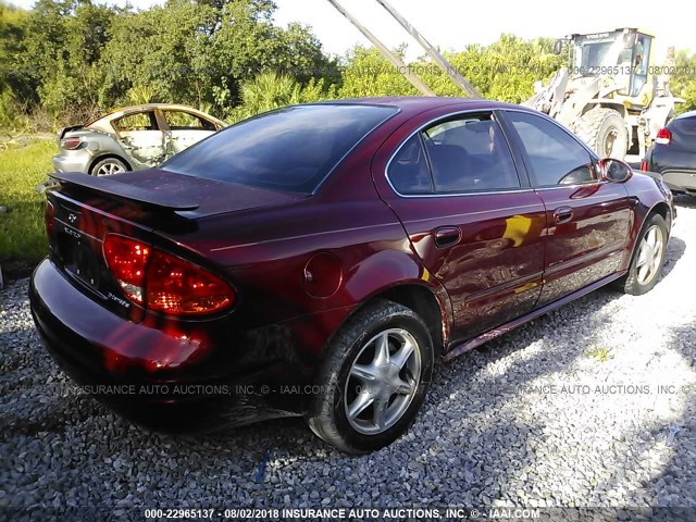 1G3NL52E52C171105 - 2002 OLDSMOBILE ALERO GL BURGUNDY photo 4