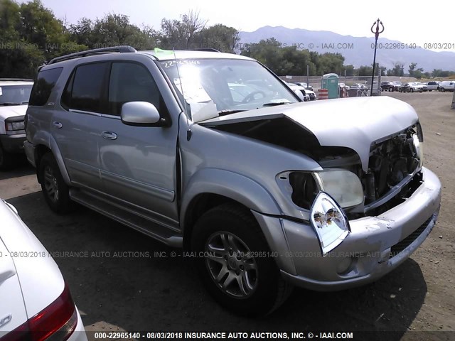 5TDBT48A43S169363 - 2003 TOYOTA SEQUOIA LIMITED SILVER photo 1