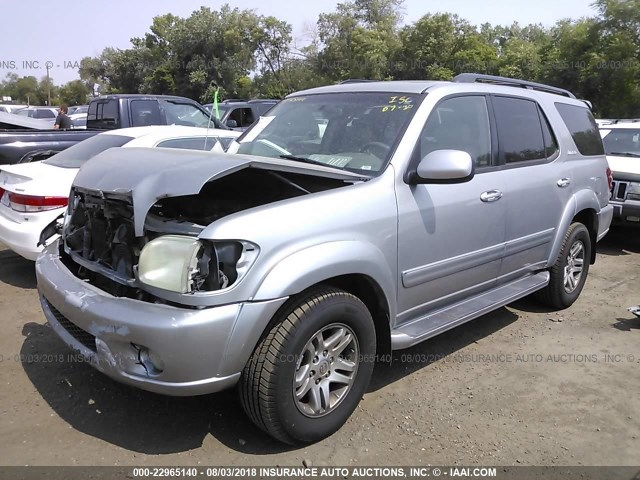 5TDBT48A43S169363 - 2003 TOYOTA SEQUOIA LIMITED SILVER photo 2