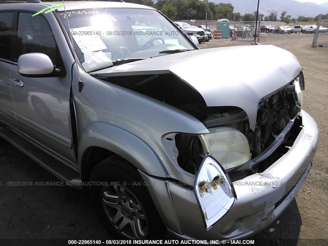 5TDBT48A43S169363 - 2003 TOYOTA SEQUOIA LIMITED SILVER photo 6