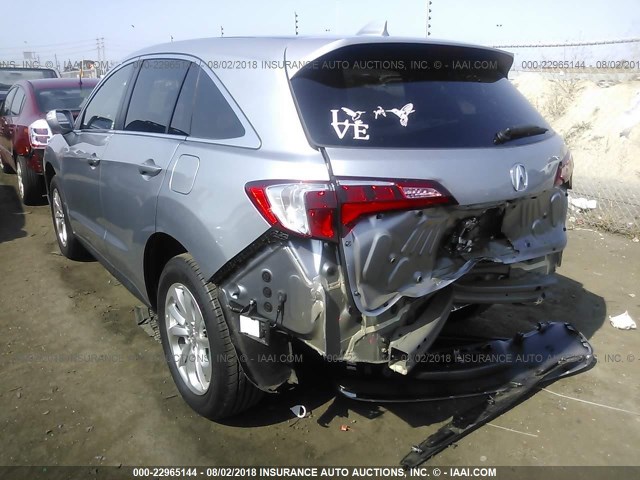 5J8TB3H53HL023020 - 2017 ACURA RDX TECHNOLOGY GRAY photo 3