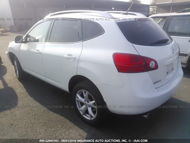 JN8AS58T59W324277 - 2009 NISSAN ROGUE S/SL WHITE photo 3