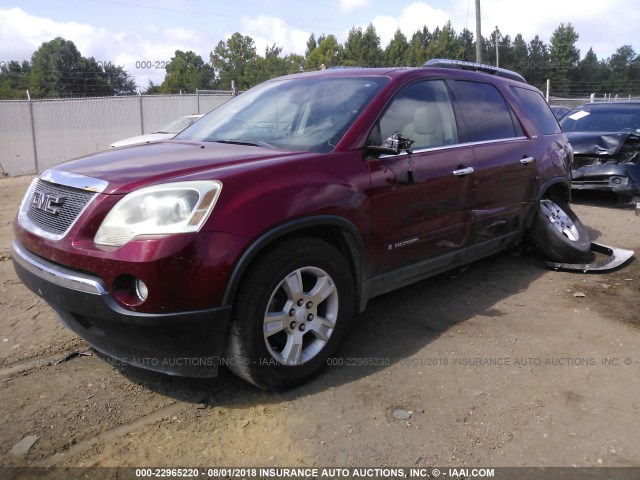 1GKER33717J136555 - 2007 GMC ACADIA SLT-2 RED photo 2