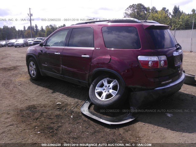 1GKER33717J136555 - 2007 GMC ACADIA SLT-2 RED photo 3