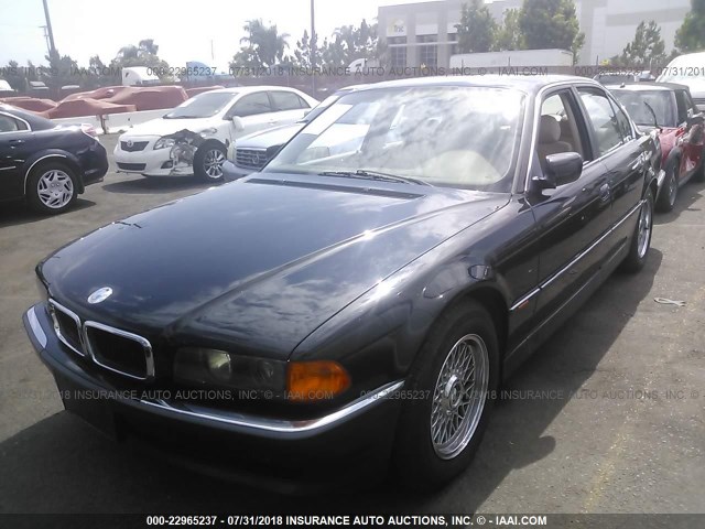 WBAGF832XWDL52512 - 1998 BMW 740 I AUTOMATIC BLACK photo 2