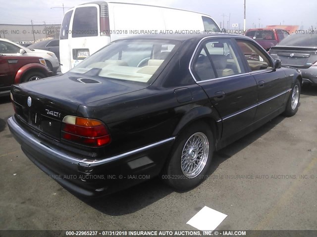 WBAGF832XWDL52512 - 1998 BMW 740 I AUTOMATIC BLACK photo 4