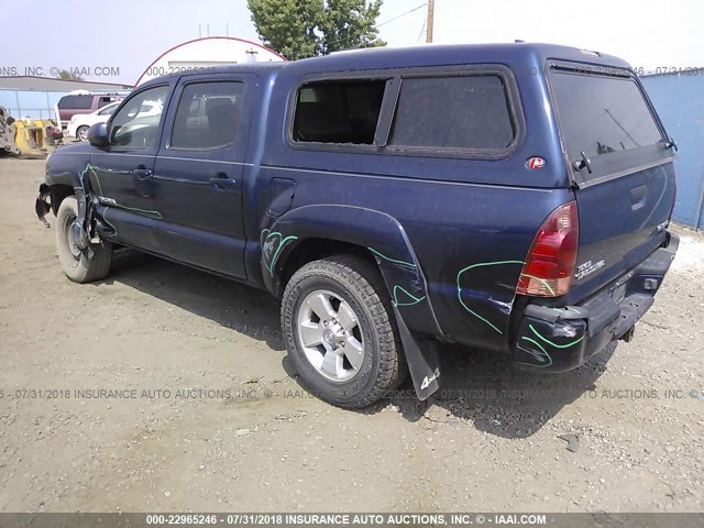 5TELU42N57Z374812 - 2007 TOYOTA TACOMA DOUBLE CAB Dark Blue photo 3