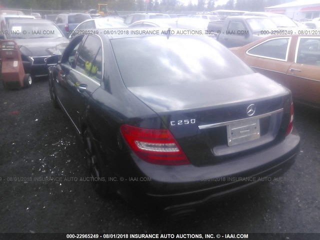 WDDGF4HB5CR214224 - 2012 MERCEDES-BENZ C 250 BLACK photo 3