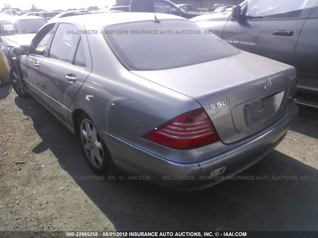 WDBNG84J15A447990 - 2005 MERCEDES-BENZ S 500 4MATIC SILVER photo 3